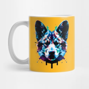 Corgi Puppy Colorful Art Mug